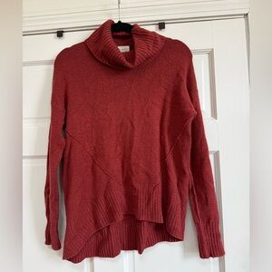 Lucky Brand Brick Red Cowl Neck Sweater